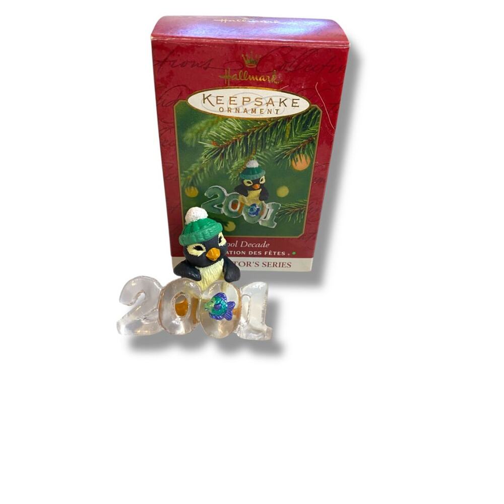 2001 Hallmark Keepsake Ornament Cool Decade Penguin Christmas QX6992